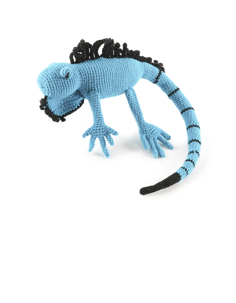 toft ed's animal Euripides the blue iguana amigurumi crochet